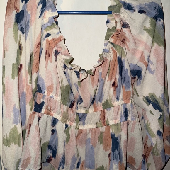 Peplum Top with Long Sleeves Women's - Picture 6 of 8